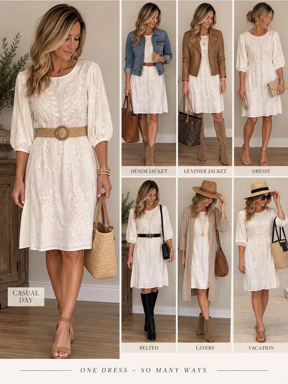 3/4 sleeve dress